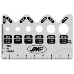 Messschablone für Schrauben aus Edelstahl A2