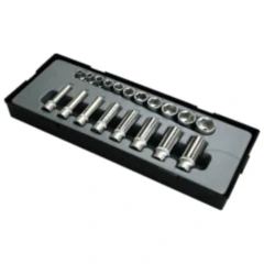 Steckschlüsselsatz 19-teilig 3/8 Zoll für Werkstatt