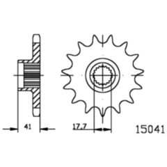 Ritzel 19Z Teilung 428 feinverzahnt Innendurchmesser 17. 7/20 passend für: Adly/Her Chee/Herkules ATV