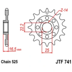 Racing - Ritzel 15Z Teilung 525 Alternative: 7260408 passend für: Ducati Monster, Diavel, Hypermotard