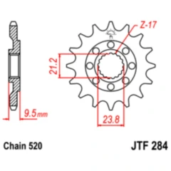 Racing - Ritzel 12Z Teilung 520 feinverzahnt Innendurchmesser 21/23. 8 passend für: Honda CRF, CR, TRX