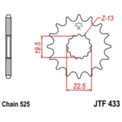 Ritzel 15Z 525 Teilung für V-Twin Motorräder