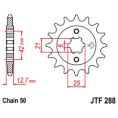 Ritzel 16Z Teilung 530 grobverzahnt 6 Innendurchmesser 21/25 passend für: Honda CB 7260476