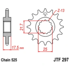 Ritzel 16Z Teilung 525 feinverzahnt Innendurchmesser 21. 6/25 passend für: Honda CB, CBF, CBR