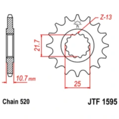 Ritzel 16Z Teilung 520 für Motorräder 7264203