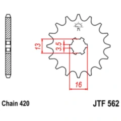 Ritzel 10Z Teilung 420 grobverzahnt 3. 5 Innendurchmesser 13/16 passend für: Suzuki LT - Z, LT - A