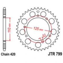 Kettenrad 50Z 420 für Motorräder