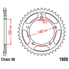 Kettenrad 40Z Teilung 530 Innendurchmesser 120 Lochkreis 140 passend für: Triumph Tiger, Sprint, Daytona