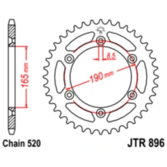 Kettenrad 50Z 520 für JT Sprockets