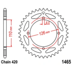 Kettenrad 46Z Teilung 420 Innendurchmesser 110 Lochkreis 126 passend für: Kawasaki KX