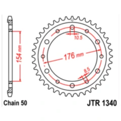 Kettenrad 43Z Teilung 530 Alternative: 7270649 passend für: Honda VFR, CB
