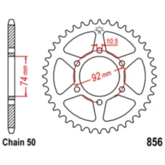 Kettenrad 45Z Teilung 530 für Motorräder