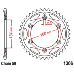 Kettenrad 40Z Teilung 530 Alternative: 7270639 passend für: Honda CBR, VTR