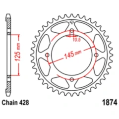 Kettenrad 56Z für: JT Sprockets