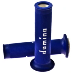 Griffgummi blau/weiß für Motorräder 22/26 mm offen
