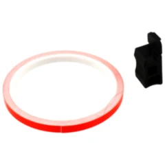 Felgenrandaufkleber mit Applikator orange fluoreszierend