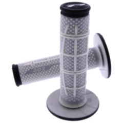 Griffgummi 802 Carbon schwarz/weiß für Motorräder 22 / 25 mm geschlossen