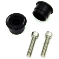 Lenkerenden aus Aluminium in Schwarz für Kawasaki