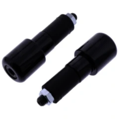 Lenkerenden aus Stahl schwarz - JMP 17 mm