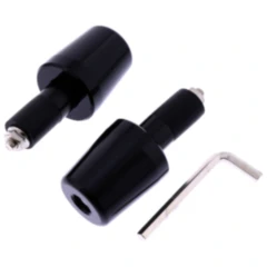 Lenkerenden aus Stahl schwarz JMP 17 mm für Stahllenker