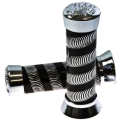 Griffgummi Chrom/Schwarz JMP D.25.4/28.5 mm geschlossen