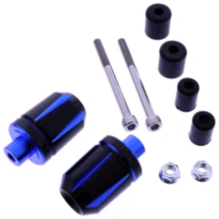 Lenkerenden aus Aluminium Daytona in Schwarz/Blau für 14-19 mm Innendurchmesser