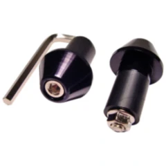 Lenkerenden Aluminium schwarz 17 mm für Stahllenker