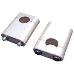 Klemmsatz Lenker silber 22 mm 50 mm Höhe für Motorräder