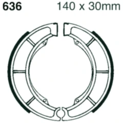 Bremsbacken mit Feder EBC passend für: Suzuki LT - Z, LT - F