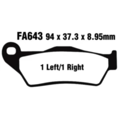 Bremsklotz Semi-Sinter V EBC für Cruiser und Touring Bikes 7320018