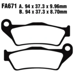 Bremsklotz Semi - Sinter V EBC passend für: BMW K