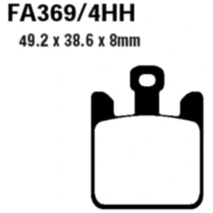 Bremsklotz Sinter HH EBC Alternative: 7874043 passend für: Kawasaki ZX - 6R, ZX - 10R, ZX - 12R