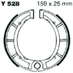 Bremsbacken mit Feder EBC oder 7860380 Alternative: 7321797 passend für: Yamaha YFM