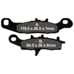 Bremsklotz Standard EBC Alternative: 7875438 passend für: Kawasaki KX, Suzuki RM