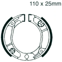 Bremsbacken mit Feder EBC passend für: Peugeot Speedfight, Kisbee, Vivacity