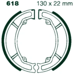 Bremsbacken mit Feder EBC passend für: Suzuki LT - Z, Kawasaki KFX