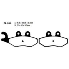 Bremsklotz Carbon Scooter EBC Alternative: 7874167 passend für: Vespa GTS, Primavera, Sprint