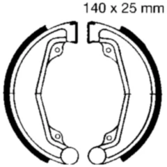 Bremsbacken mit Feder EBC Alternative: 7860117 passend für: Honda CM, XL, CL