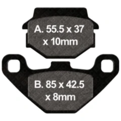 Bremsklotz Carbon Scooter EBC passend für: Peugeot Django, Citystar, Aeon Elite, Urban