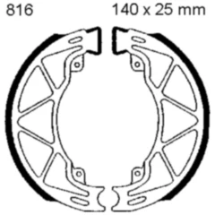 Bremsbacken ohne Feder EBC Alternative: 7860075 passend für: Vespa Primavera, Sprint, Elettrica