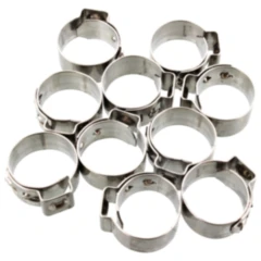 Lochbandklemmen für Motorräder 18.9 JMP Breite 7 mm Edelstahl 10 Stück