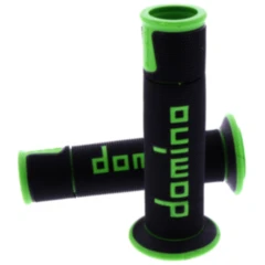 Griffgummi A450 schwarz/grün Domino für Motorräder D.22/26MM OPEN