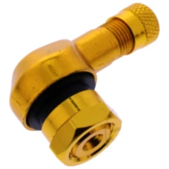 Winkelventil aus Aluminium für Motorräder, gelb 11,3 mm