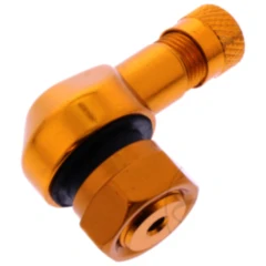 Winkelventil aus Aluminium JMP orange 11,3 mm für Motorräder
