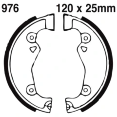 Bremsbacken mit Feder EBC passend für: Zündapp CS, CX, Hai (25, 50)