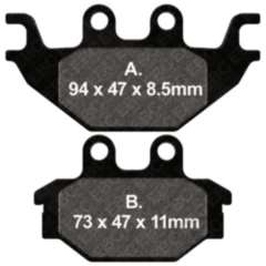 Bremsklotz Standard EBC passend für: Kymco MXU, Maxxer, UXV, Adly/Her Chee/Herkules Hurricane, Canyon, Crossroad