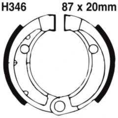 Bremsbacken mit Feder EBC passend für: Polaris Sportsman, Outlaw, Predator