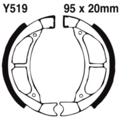 Bremsbacken mit Feder EBC passend für: Yamaha EC - 03, CY, YJ