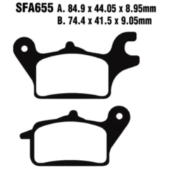 Bremsklotz Standard Scooter EBC passend für: Yamaha MWS, MWD, MW