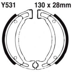 Bremsbacken mit Feder EBC passend für: AJS JS, Yamaha XC, YFM
